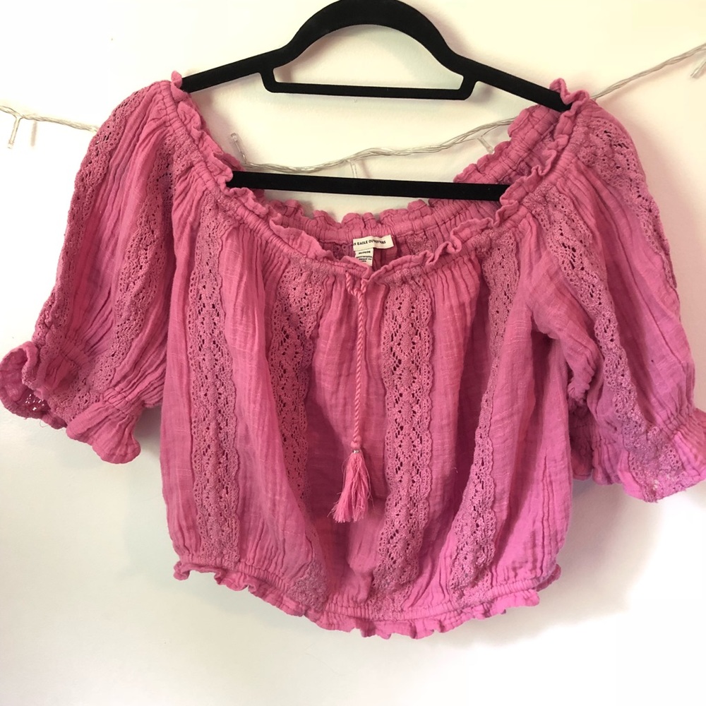 Pink Off The Shoulder Top